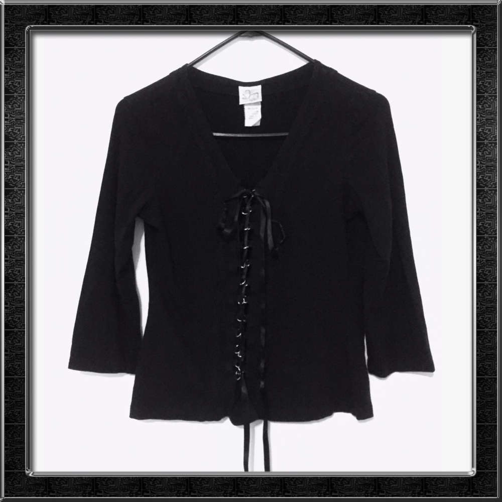 Black Laced Up Corset Goth Top